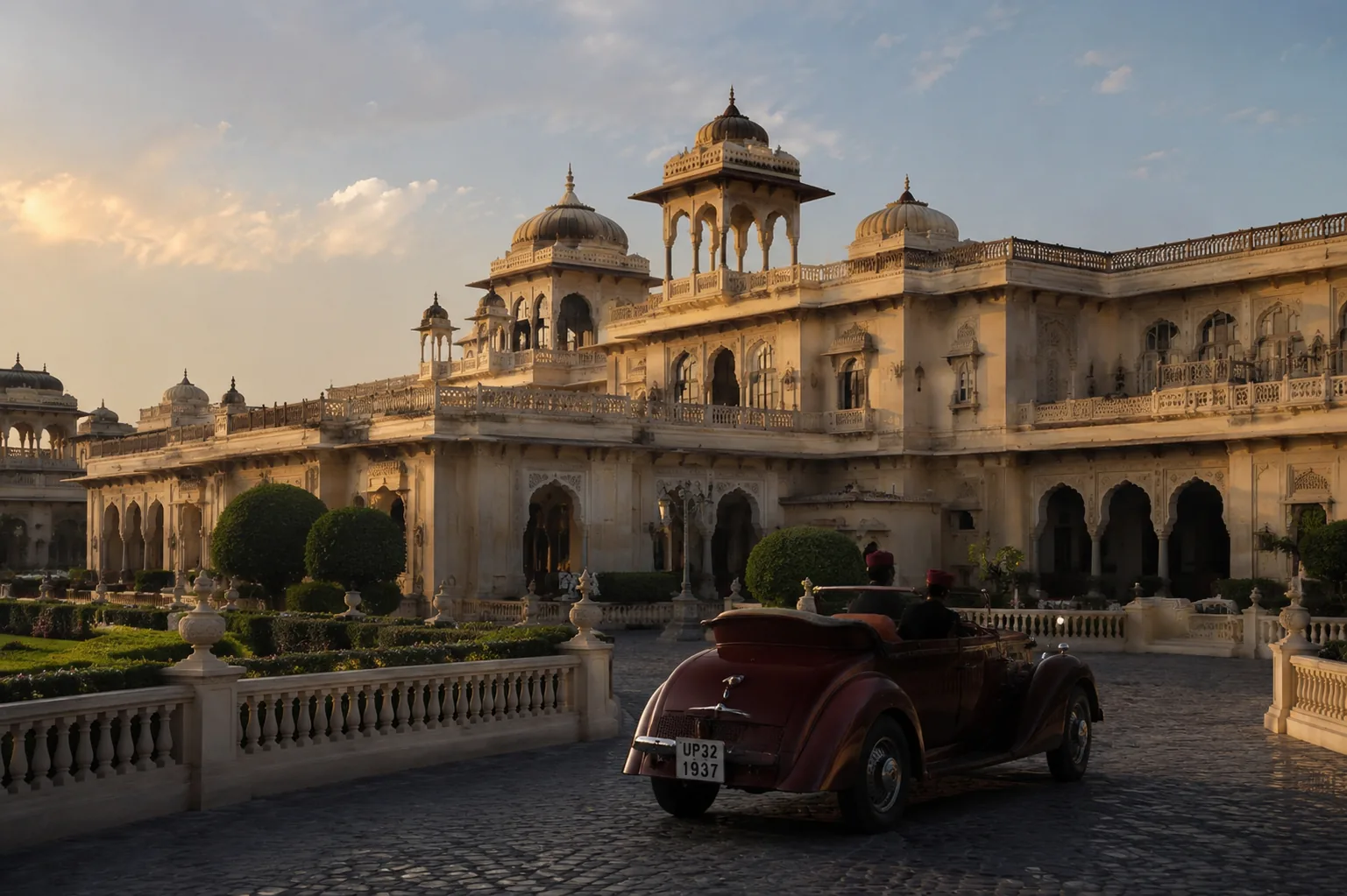 Heritage palace at golden hour